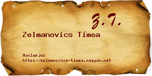 Zelmanovics Tímea névjegykártya