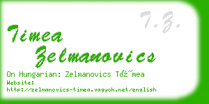 timea zelmanovics business card